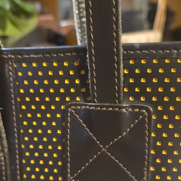 Dooney & Bourke Black and Gold Tote - Picture 6 of 14